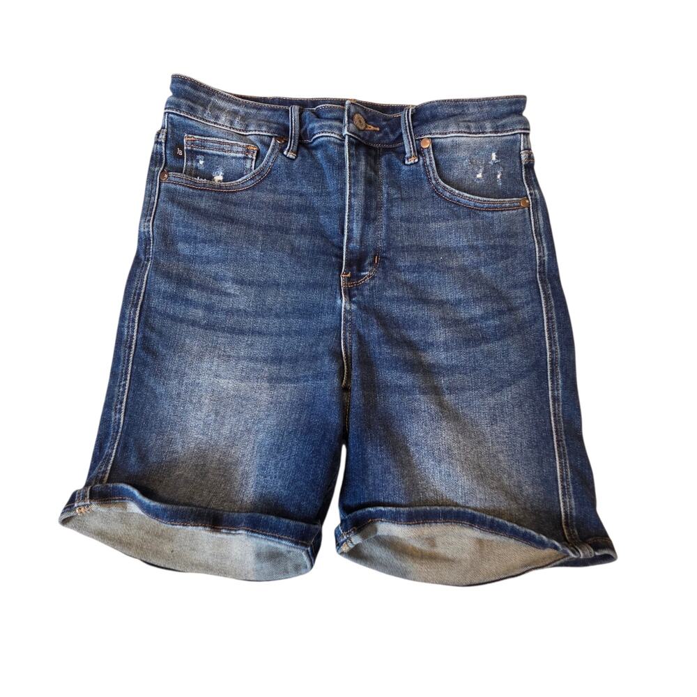 Judy Blue Denim Jean Shorts High Rise Length 6", Size Large